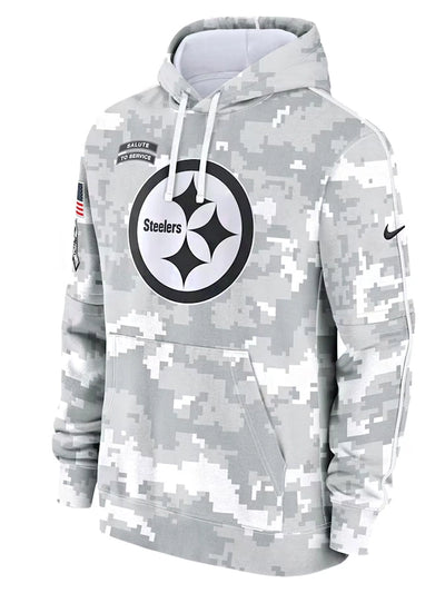 2024 Pittsburgh Steelers Arctic Camo Salute to Service Hoodie