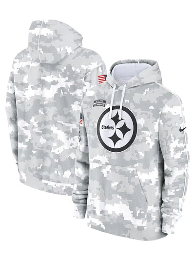 2024 Pittsburgh Steelers Arctic Camo Salute to Service Hoodie