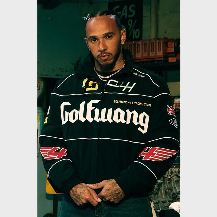 Lewis Hamilton +44 x Golf Wang Black Jacket - JacketMakerUSA
