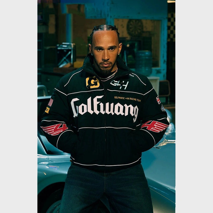 Lewis Hamilton +44 x Golf Wang Black Jacket - JacketMakerUSA