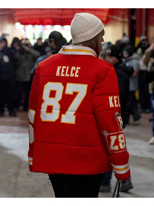 87 Taylor Swift Travis Kelce Puffer Jacket