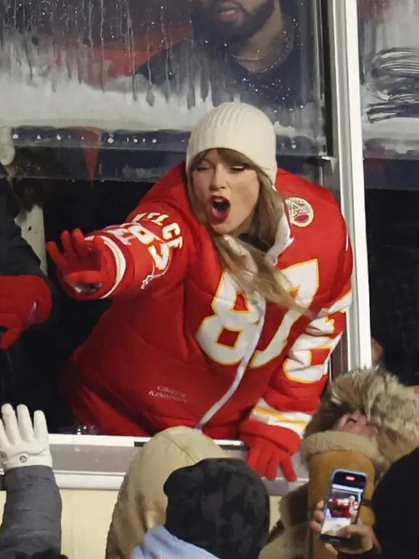 87 Taylor Swift Travis Kelce Puffer Jacket