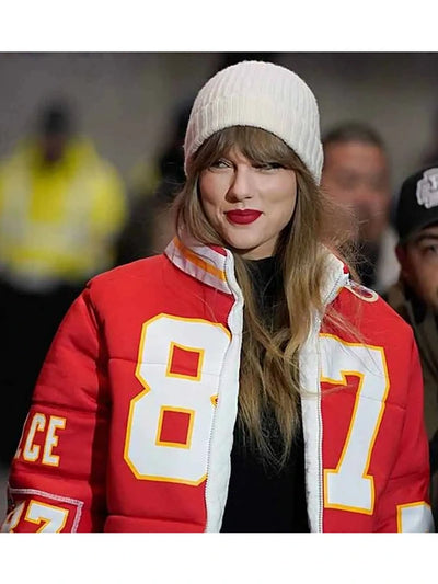 87 Taylor Swift Travis Kelce Puffer Jacket