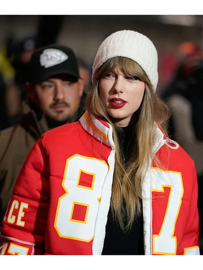 87 Taylor Swift Travis Kelce Puffer Jacket