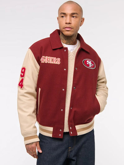 Abercrombie San Francisco 49ers Varsity Bomber Jacket