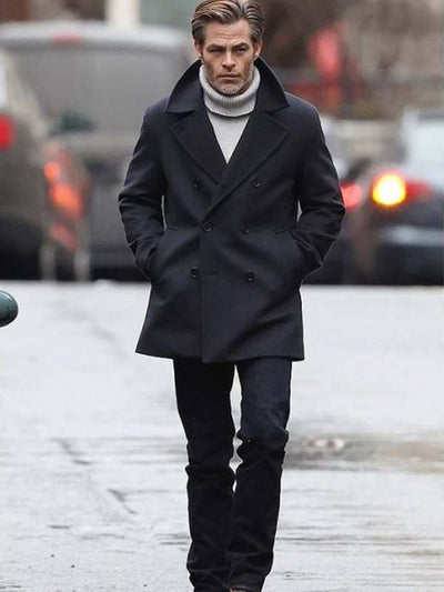 All the Old Knives Chris Pine Black Peacoat