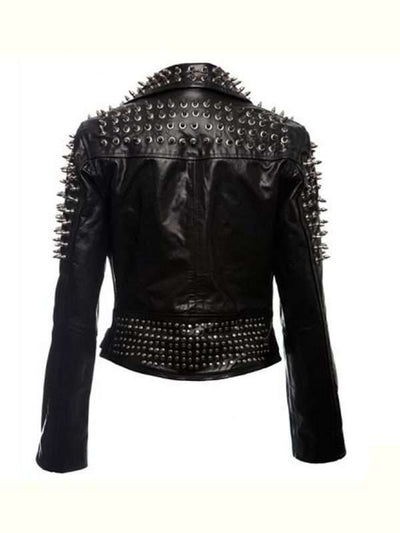 Black Spikes Studded Punk Jacket