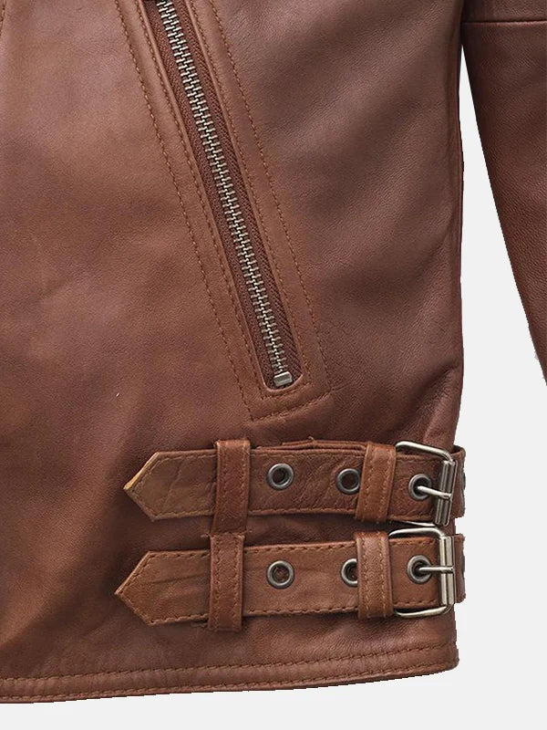 Brooklyn Men’s Fashion Brown Leather Jacket