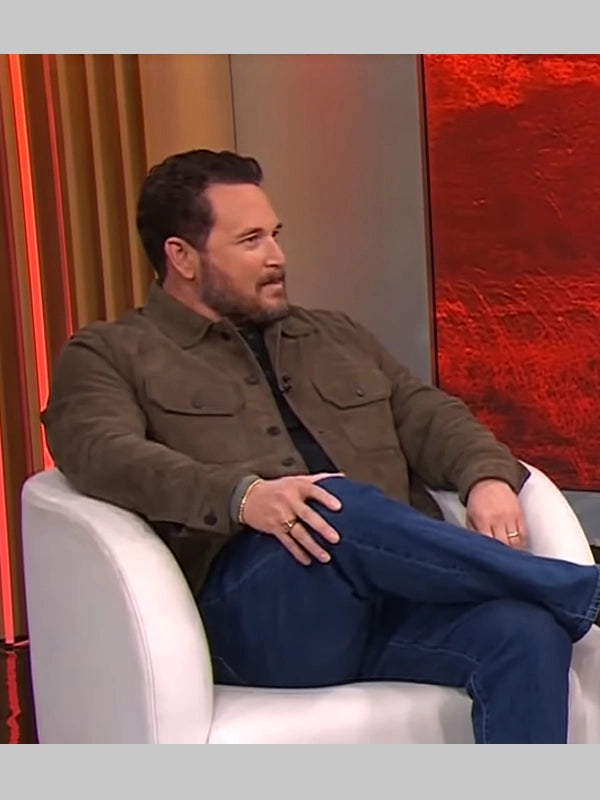 CBS Mornings Cole Hauser Brown Suede Jacket