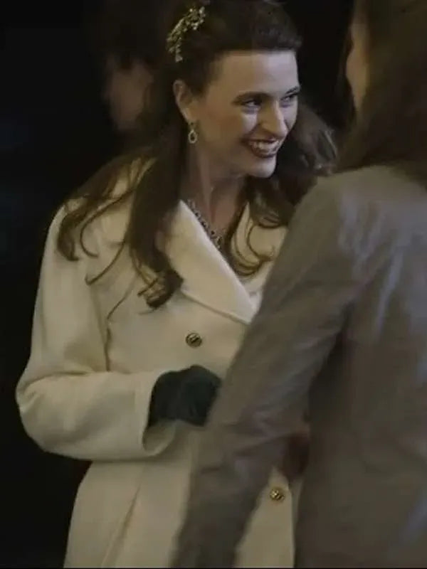 Colleen Amaya Carol 2024 Inspired White Wool Trench Coat