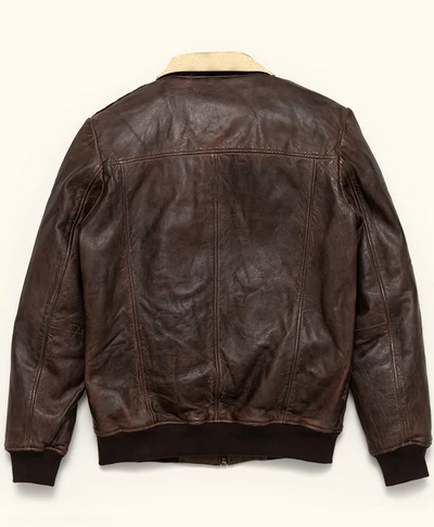 Full Grain Leather Bomber Jacket