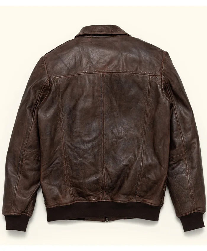 Full Grain Leather Bomber Jacket