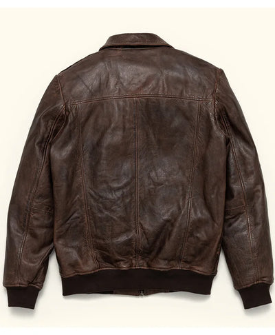 Full Grain Leather Bomber Jacket