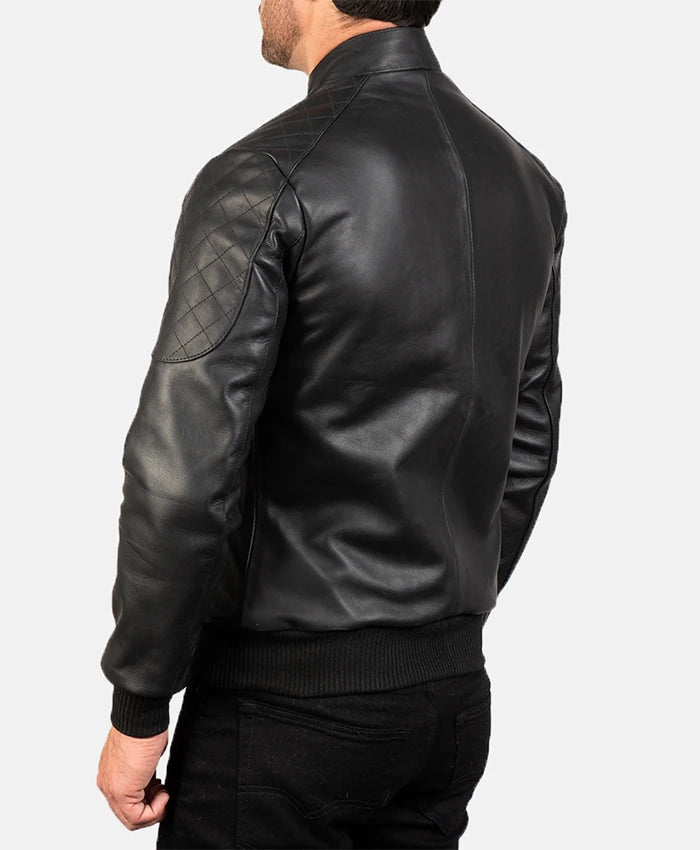 Full Grain Leather Bomber Jacket