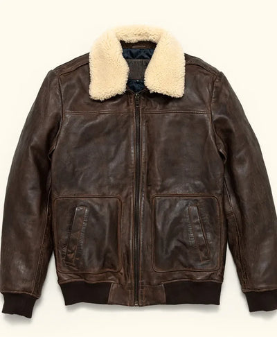 Full Grain Leather Bomber Jacket