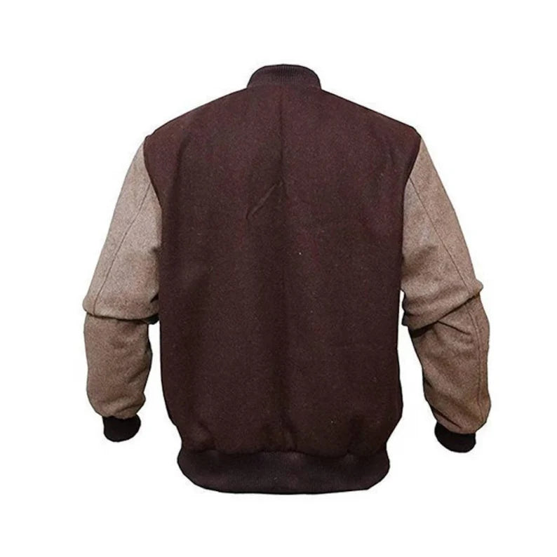 Handmade Hotline Miami Jacket – Payday 2 Brown B logo Varsity Cosplay Costume