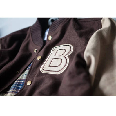 Handmade Hotline Miami Jacket – Payday 2 Brown B logo Varsity Cosplay Costume