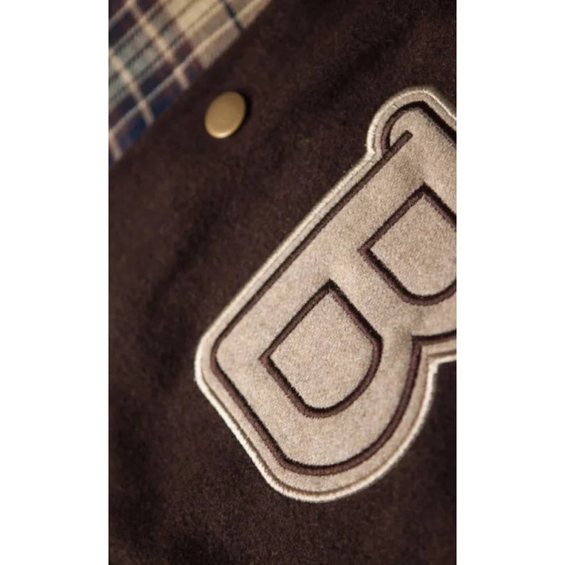 Handmade Hotline Miami Jacket – Payday 2 Brown B logo Varsity Cosplay Costume