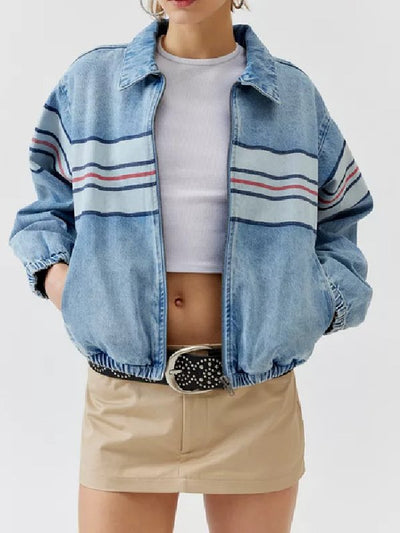 High Potential S01 Amirah J Denim Bomber Jacket