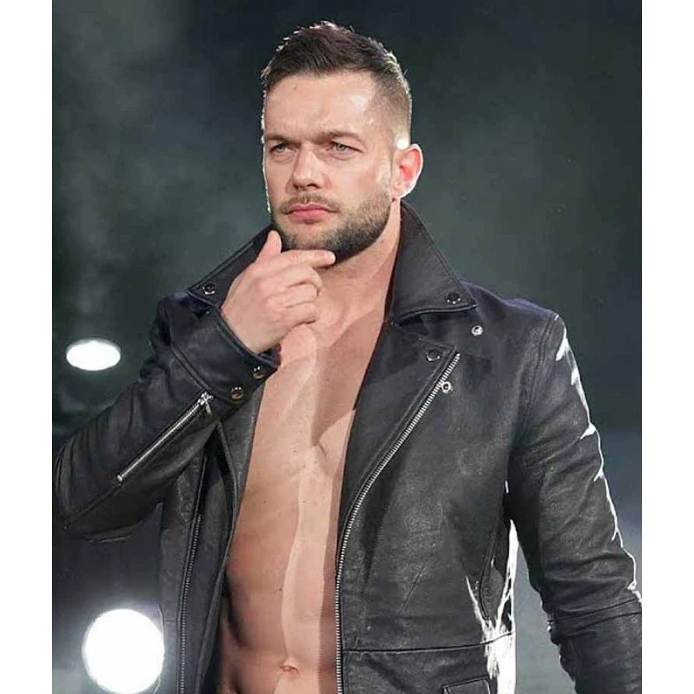 WWE Finn Balor Black Leather Jacket