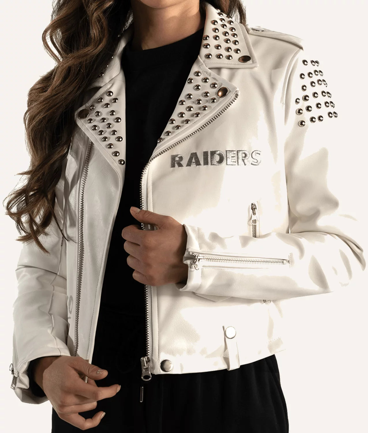 Jacob Las Vegas Raiders Biker Leather Jacket