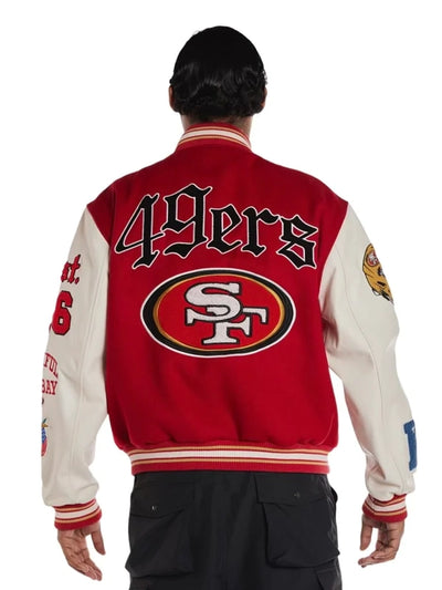 Jeff Hamilton San Francisco 49ers Wool and Leather Varsity Jacket