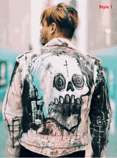 Lil Peep Never Say Die Painted Jacket