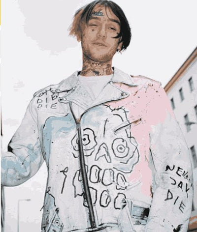 Lil Peep Never Say Die Painted Jacket