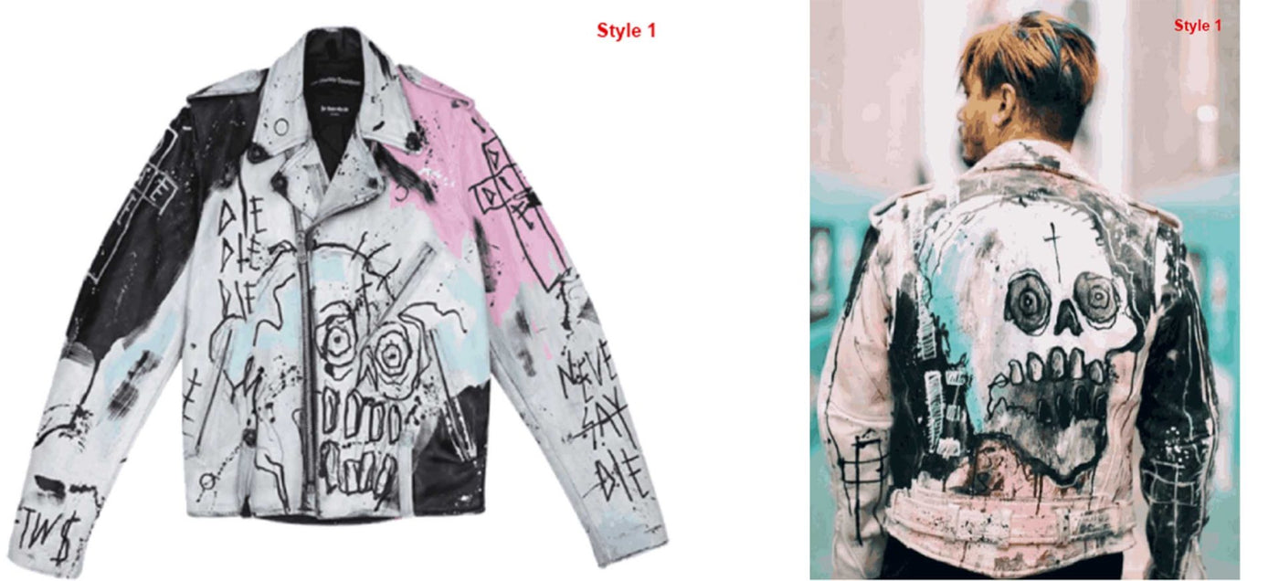 Lil Peep Never Say Die Painted Jacket