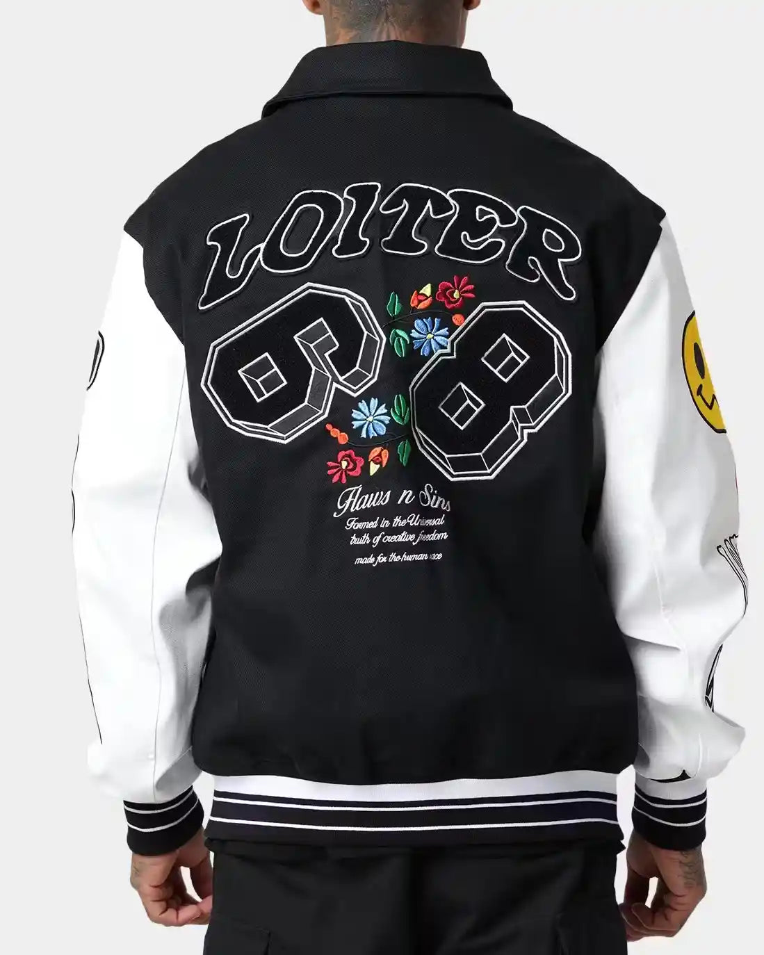 Loiter Racing Varsity Black Jacket