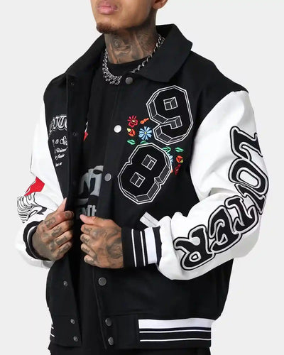 Loiter Racing Varsity Black Jacket