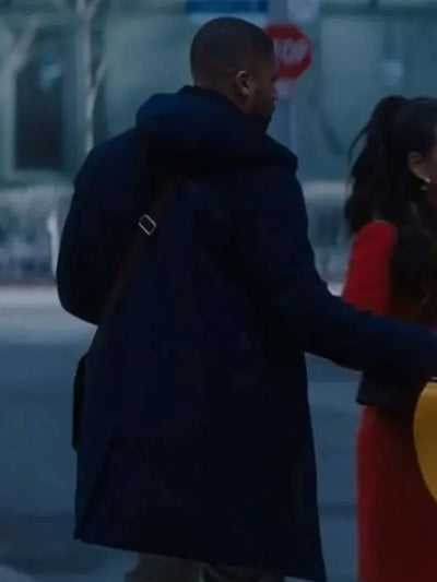 Meet Me Next Christmas Devale Ellis Blue Jacket