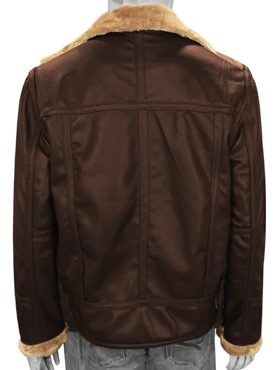 Men Brown B3 Shearling Bomber Jacket