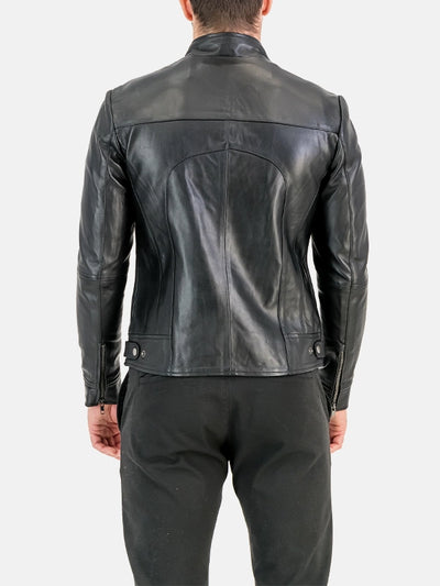 Men’s Supreme Black Leather Cafe Jacket