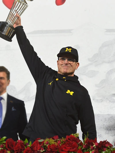 Michigan Wolverines Jim Harbaugh Black Hoodie
