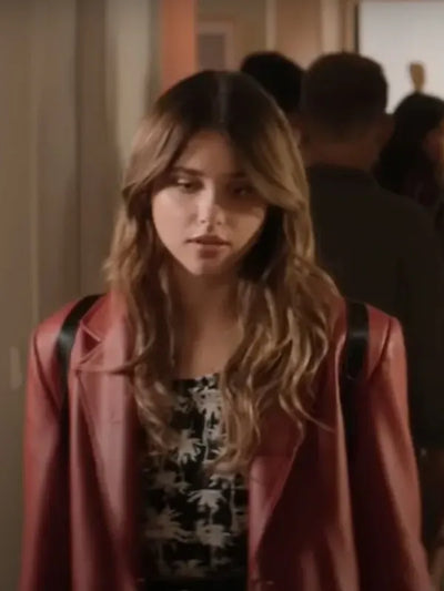 Nicole Wallace Red Leather Blazer – Culpa Tuya 2024 Women’s Fashion