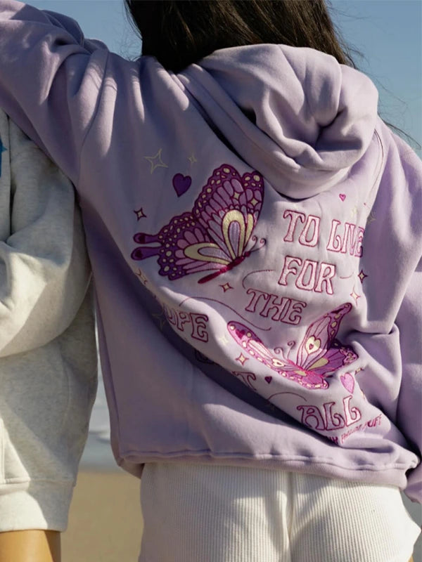 Pink Palm Puff Hoodie