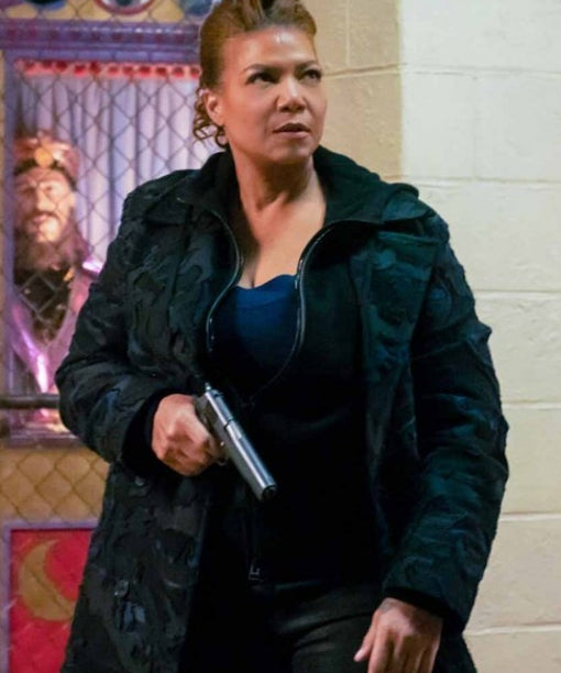 Queen Latifah The Equalizer Camouflage Trench Coat