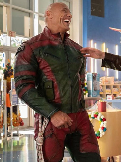 Red One 2024 Dwayne Johnson Leather Jacket