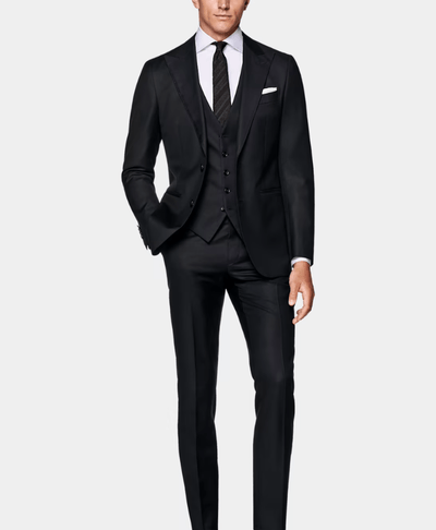 Russion Black 3 Piece Mens Suit