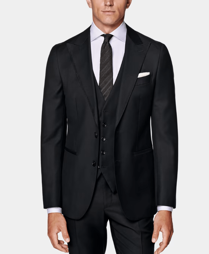 Russion Black 3 Piece Mens Suit