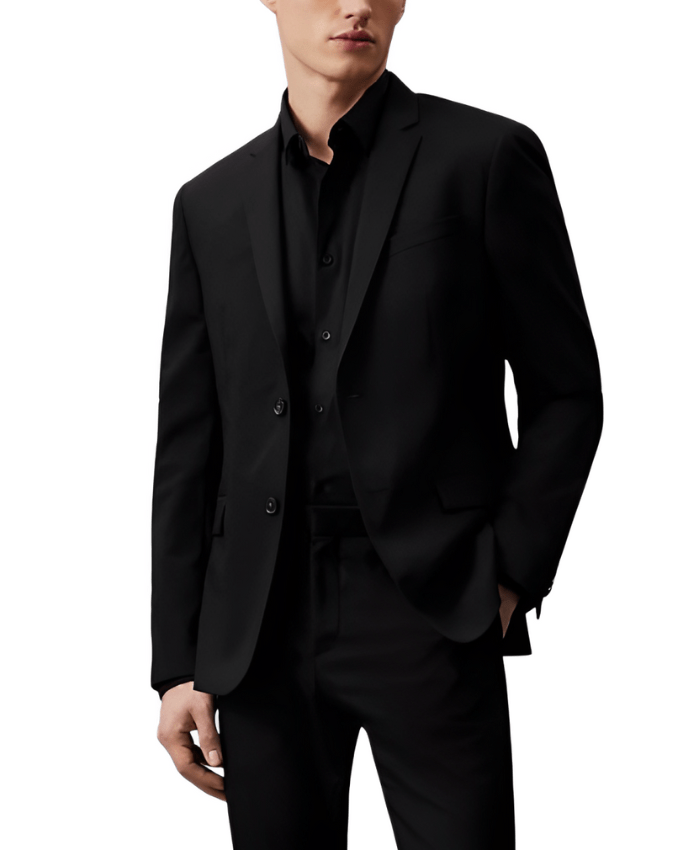 Ryan Mens Black Slim Fit Suit