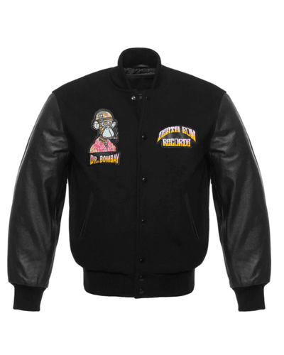 Snoop Dog Death Row x Dr Bombay Varsity Leather Jacket