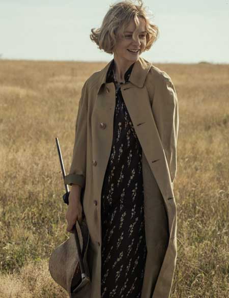 The Dig Edith Pretty Trench Beige Cotton Coat