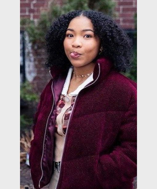 The Equalizer Laya DeLeon Hayes Maroon Jacket