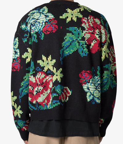 The Voice S26 Adam Bohanan Black Knit Floral Cardigan