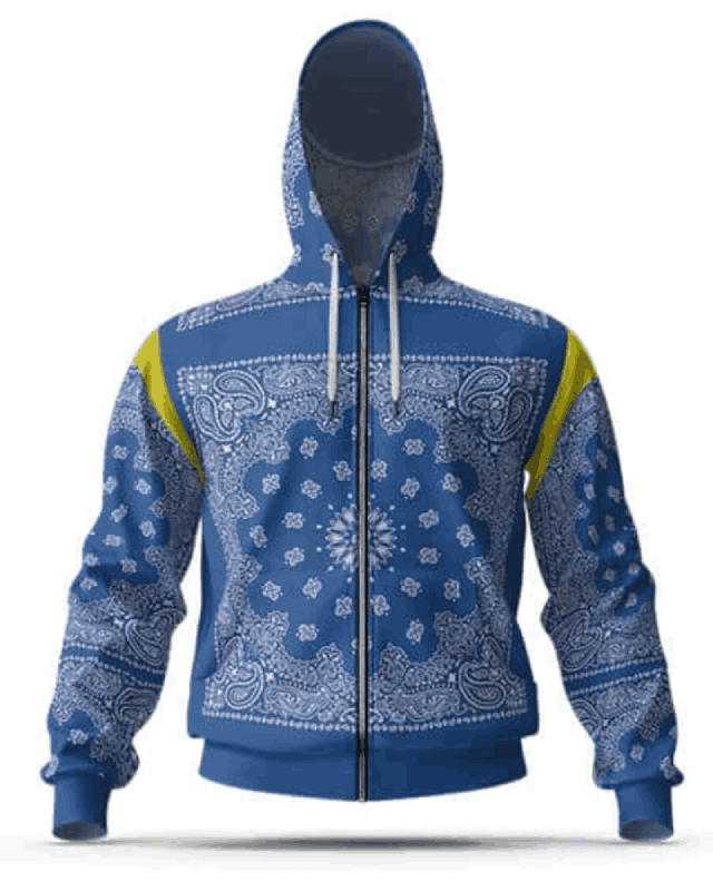 Thug Life Snoop Dogg Crips Blue Bandana Hoodie