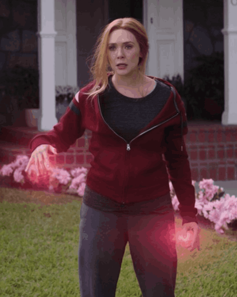 WandaVision Elizabeth Olsen Maroon Hoodie