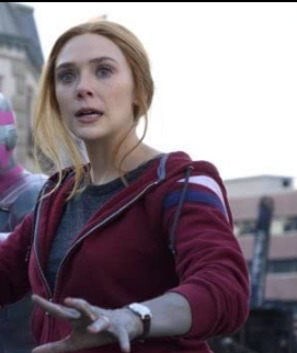 WandaVision Elizabeth Olsen Maroon Hoodie