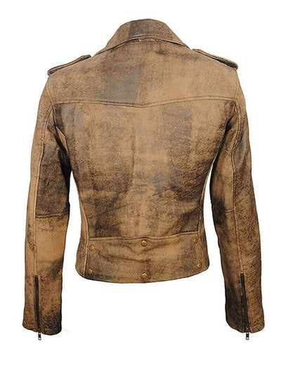 Women’s Distressed Brown Leather Jacket